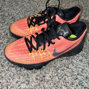 Nike Boys Kevin Durant Orange Running Sneakers Size 5.5 (fits womens size 7)
